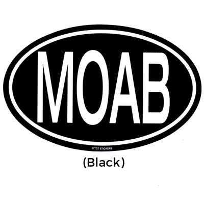 MOAB Oval Large Sticker (Black)