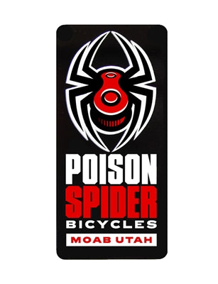 Poison Spider Black Rectangle Sticker