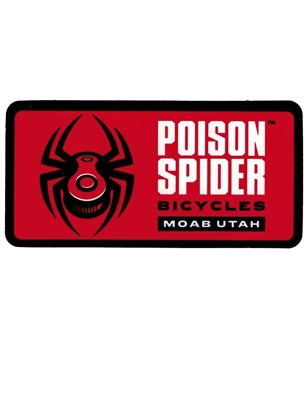 Poison Spider Red Rectangle Sticker