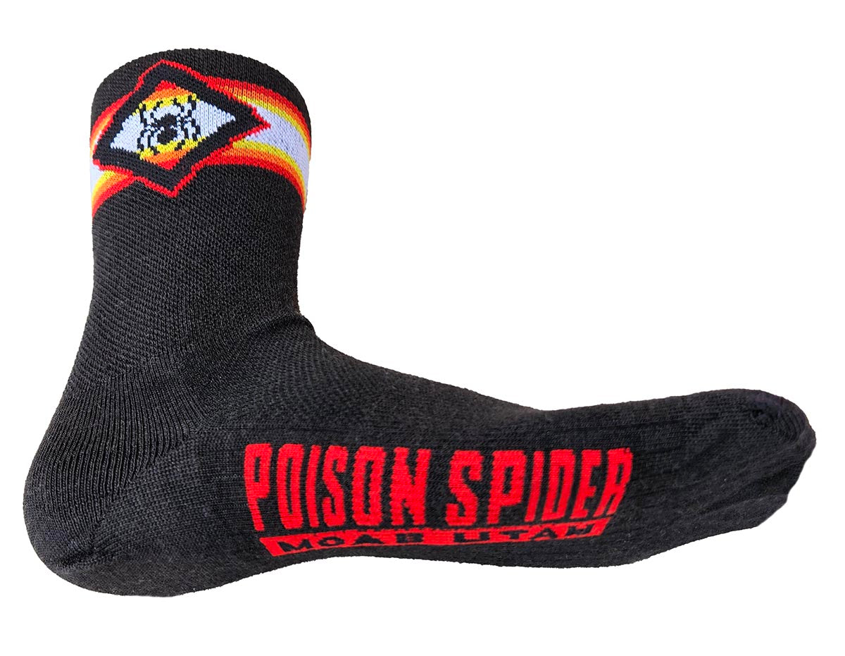 Black Spider Diamond Wool Socks